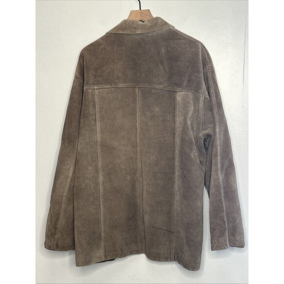 Vintage Exit USA Suede Leather Jacket XL Yellowstone Rancher Cowboy Western Tan - Picture 3 of 6